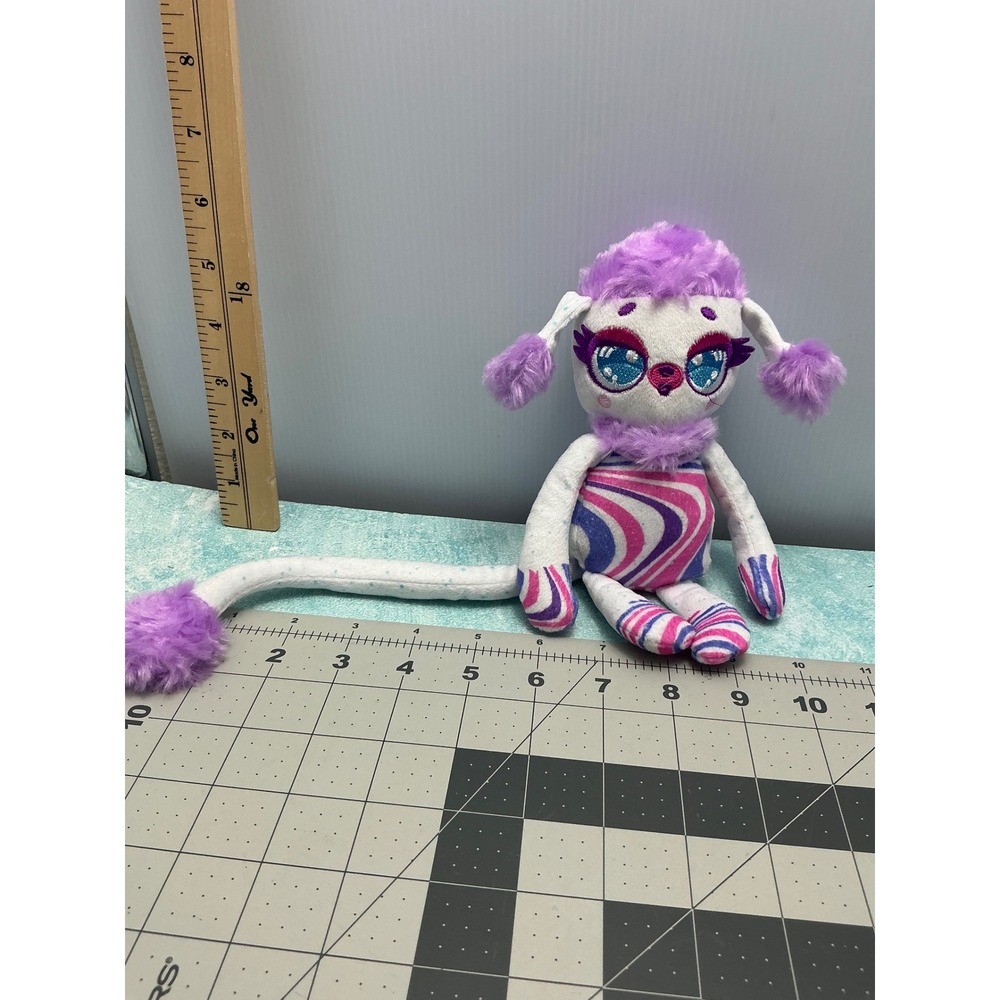 Whimsical Purple‎ Pink Swirl Fantasy Creature Plush Long Tail Monster Alien 15"